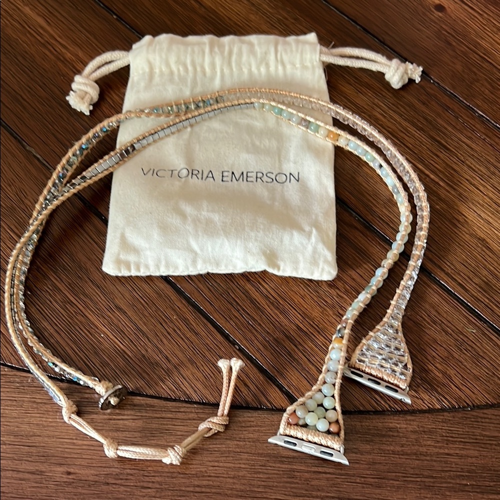 Victoria Emerson Apple Watch Pastel Beaded Wrap Bracelet